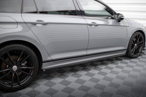 Maxton Side Skirts Diffusers VW Passat R-Line B8 Facelift - Gloss Black