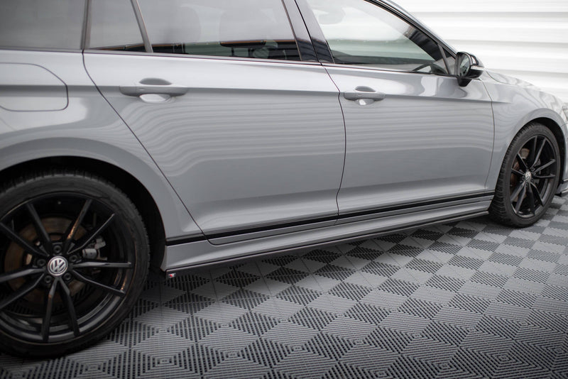 Maxton Side Skirts Diffusers VW Passat R-Line B8 Facelift - Gloss Black