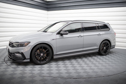 Maxton Side Skirts Diffusers VW Passat R-Line B8 Facelift - Gloss Black
