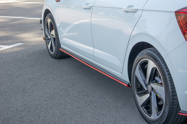 Maxton Side Skirts Diffusers VW Polo Mk6 Gti - Gloss Black