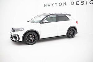 Maxton Side Skirts Diffusers Volkswagen T-Roc R Mk1 Facelift - Gloss Black