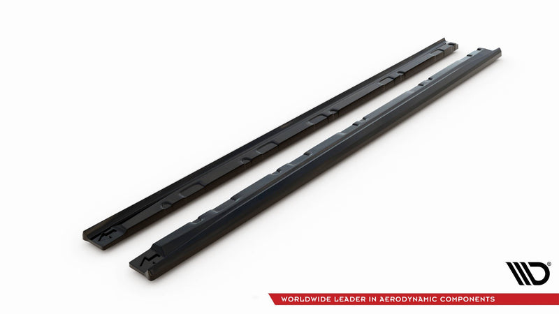 Maxton Side Skirts Diffusers Volkswagen T-Roc R Mk1 Facelift - Gloss Black