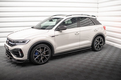 Maxton Side Skirts Diffusers Volkswagen T-Roc R Mk1 Facelift - Gloss Black