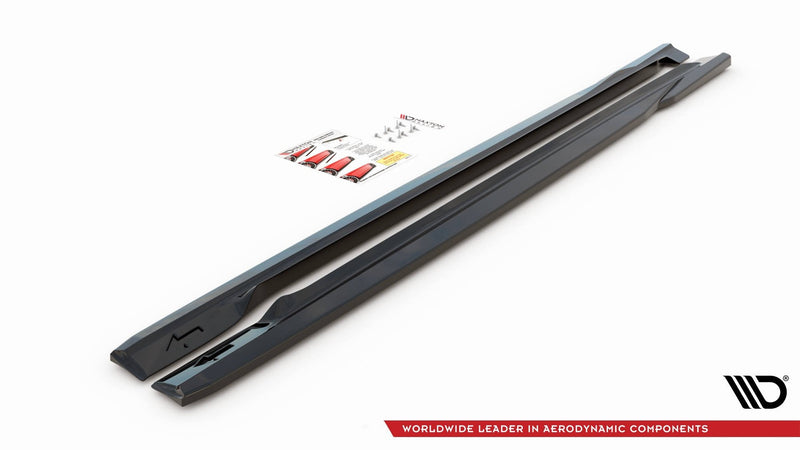 Maxton sideskørter til Volvo S60 Standard / R-Design Mk2 / Mk2 Facelift – blank sort – billede 7 af 7