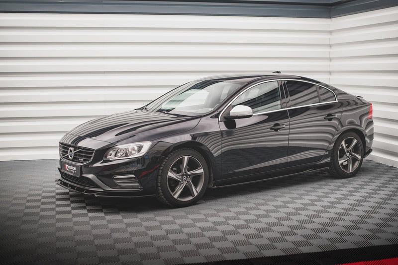 Maxton sideskørter til Volvo S60 Standard / R-Design Mk2 / Mk2 Facelift – blank sort – billede 2 af 7