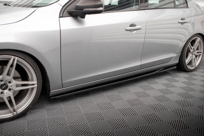 Maxton sideskørter til Volvo S60 Standard / R-Design Mk2 / Mk2 Facelift – blank sort – billede 5 af 7