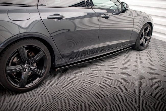 Maxton Side Skirts Diffusers Volvo V90 R-Design Mk2 - Gloss Black