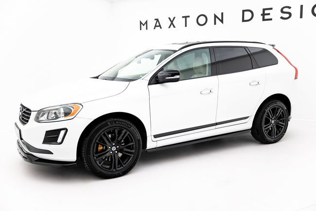 Maxton Side Skirts Diffusers Volvo Xc60 R-Design Mk1 Facelift - Gloss Black