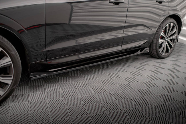 Maxton Side Skirts Diffusers Volvo Xc60 R-Design Mk2 Facelift - Gloss Black