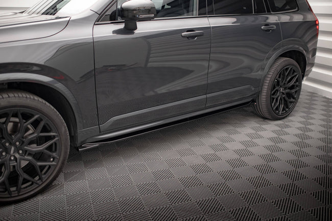 Maxton Side Skirts Diffusers Volvo Xc90 R-Design Mk2 Facelift - Gloss Black