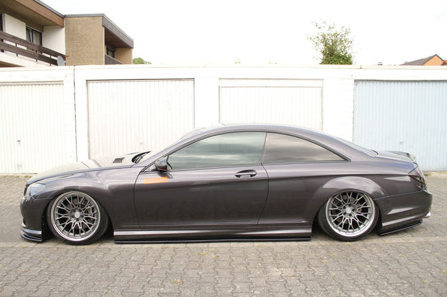 Maxton Side Skirts Diffusers Mercedes Cl 500 C216 Amgline - Gloss Black