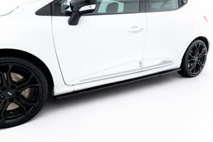 Maxton Side Skirts Diffusers Renault Clio Mk4 RS - Gloss Black
