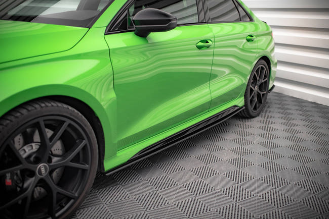 Maxton Street Pro Side Skirts Diffusers Audi RS3 Sedan 8Y - Black