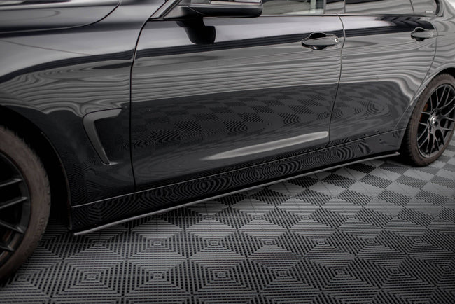 Maxton Street Pro Side Skirts Diffusers BMW 4 Gran Coupe F36 - Black