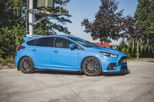 Maxton Racing Durability Side Skirts Diffusers + Flaps Ford Focus RS Mk3 - Black + Gloss Flaps