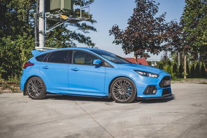 Maxton Racing Durability Side Skirts Diffusers + Flaps Ford Focus RS Mk3 - Black + Gloss Flaps
