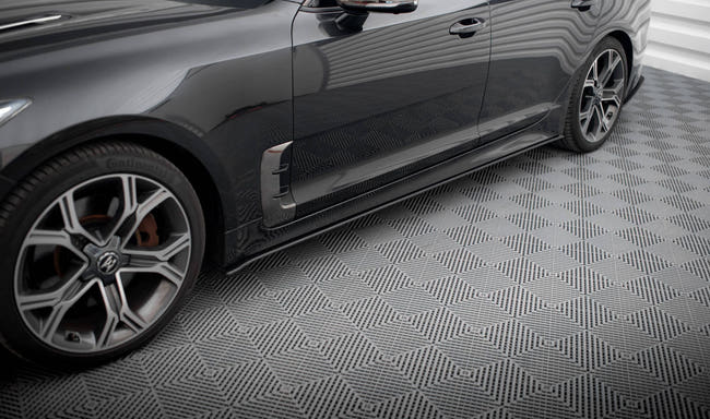 Maxton Street Pro Side Skirts Diffusers Kia Stinger GT / GT-Line / Standard Mk1 - Black