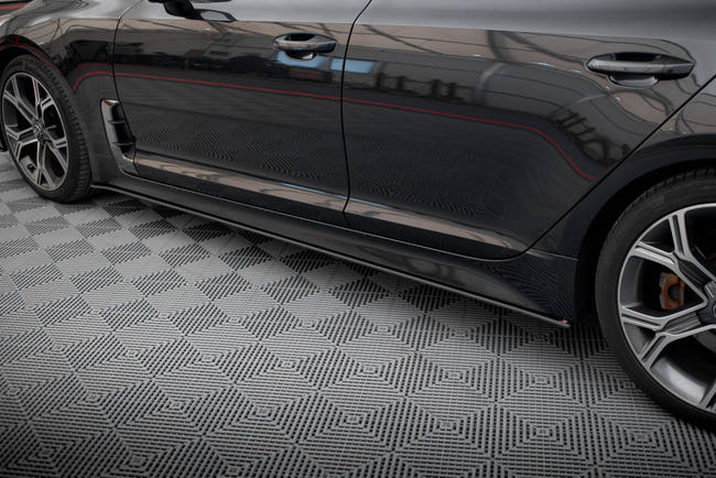Maxton Street Pro Side Skirts Diffusers Kia Stinger GT / GT-Line / Standard Mk1 - Black
