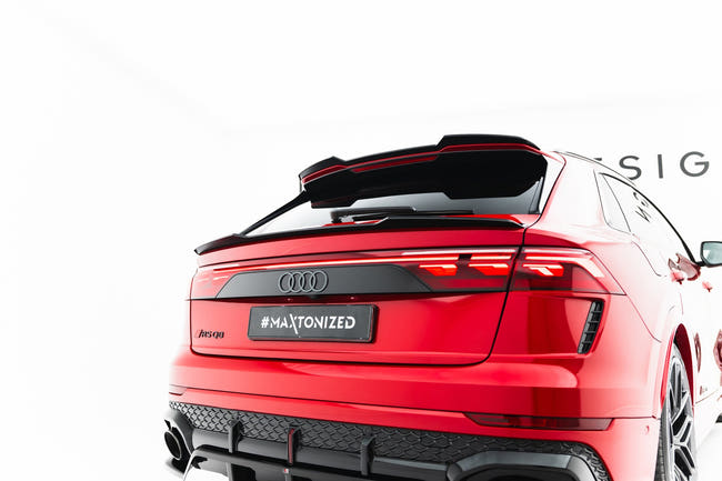 Maxton Lower Spoiler Cap Audi RSQ8 Mk1 - Gloss Black