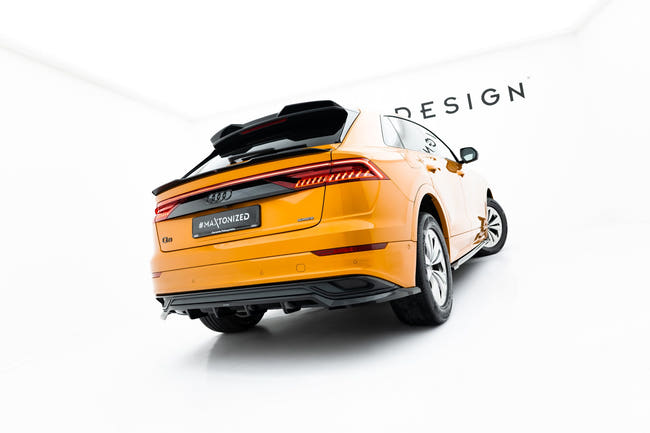 Maxton Spoiler Extension V.2 Audi Q8 S-Line - Gloss Black