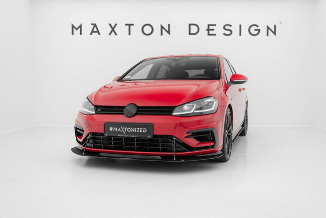 Maxton Hybrid Front Racing Splitter VW Golf 7 R / R-Line Facelift - ABS