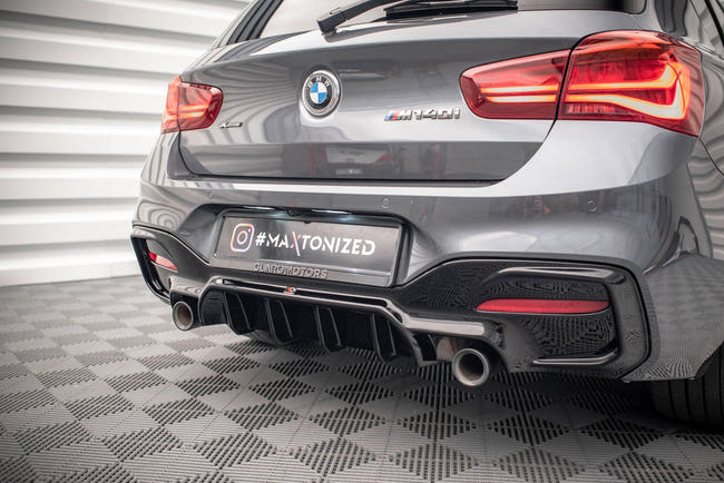 Maxton rear valance til BMW Mk1 F20/ F21 Facelift M-Power – blank sort – billede 2 af 8