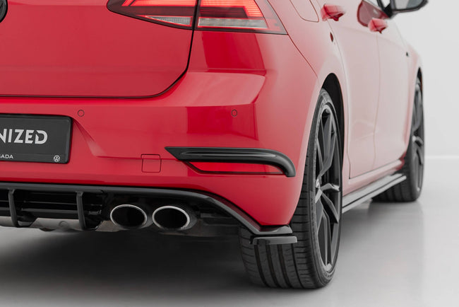Maxton Rear Frames For Lights VW Golf 7 R / R-Line Facelift - Gloss Black