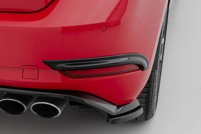 Maxton Rear Frames For Lights VW Golf 7 R / R-Line Facelift - Gloss Black