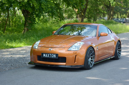 Maxton frontsplitter til Nissan 350Z – blank sort – billede 1 af 5