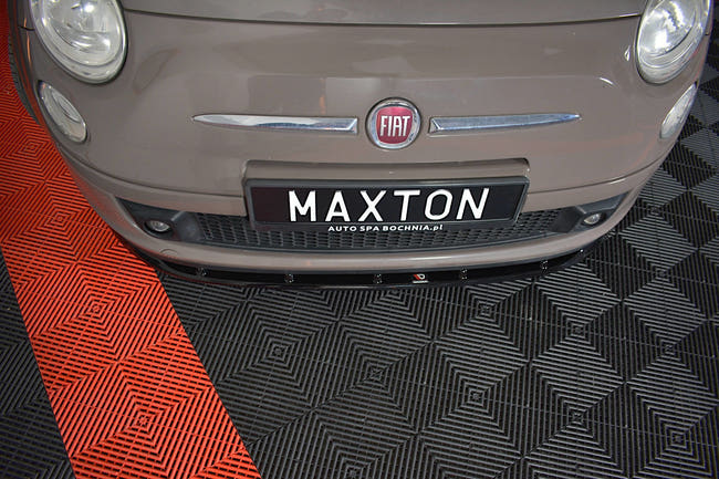 Maxton frontsplitter til Fiat 500 Hatchback – blank sort – billede 2 af 6