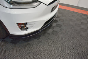 Maxton Front Splitter V.1 Tesla Model X - Gloss Black