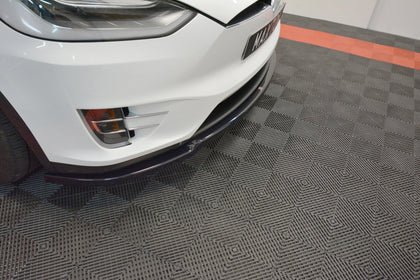 Maxton Front Splitter V.1 Tesla Model X - Gloss Black
