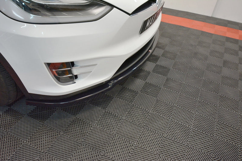 Maxton Front Splitter V.1 Tesla Model X - Gloss Black