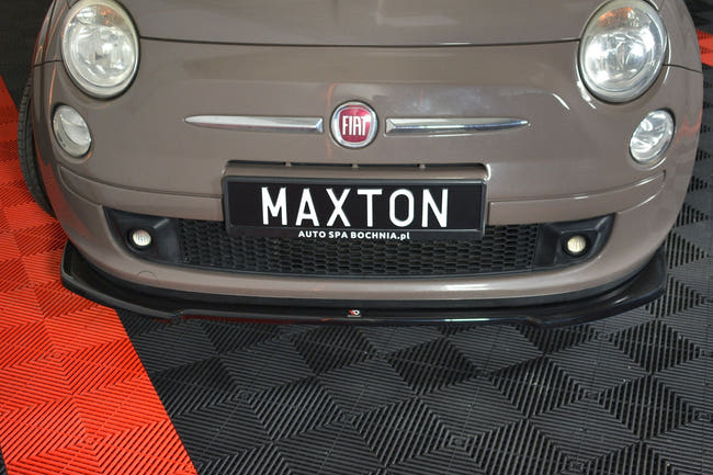 Maxton frontsplitter til Fiat 500 Hatchback – blank sort – billede 2 af 6