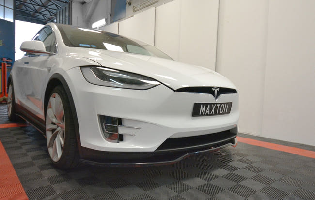 Maxton Front Splitter V.2 Tesla Model X - Gloss Black