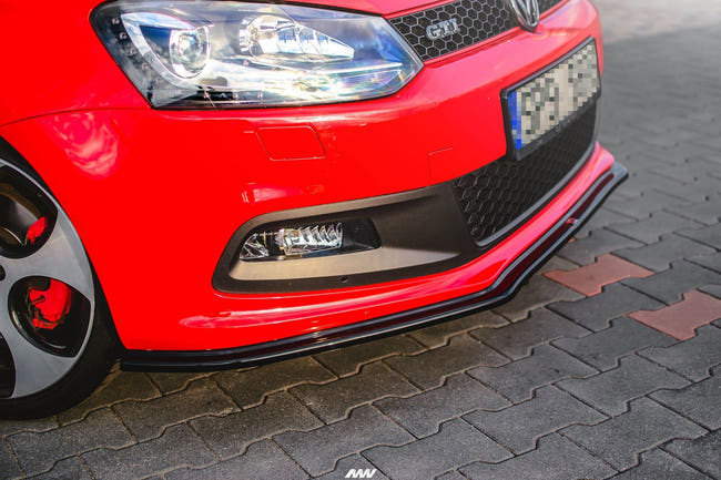 Maxton frontsplitter til Volkswagen Polo GTI Mk5 – blank sort – billede 1 af 3