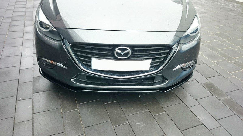 Maxton Front Splitter V.1 Mazda 3 Bn (Mk3) Facelift - Gloss Black