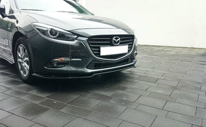 Maxton Front Splitter V.1 Mazda 3 Bn (Mk3) Facelift - Gloss Black