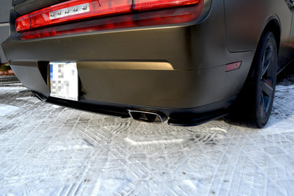 Maxton Rear Side Splitters Dodge Challenger Mk3. Phase-I Srt8 Coupe - Gloss Black