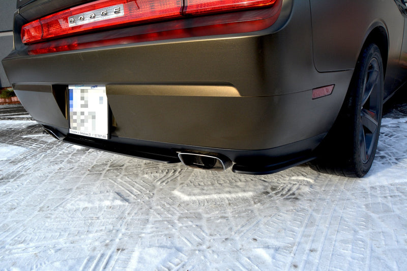 Maxton Rear Side Splitters Dodge Challenger Mk3. Phase-I Srt8 Coupe - Gloss Black