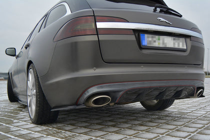 Maxton side splitters til Jaguar XF (X250) Mk1 Sportbrake S-PACK – blank sort – billede 3 af 4