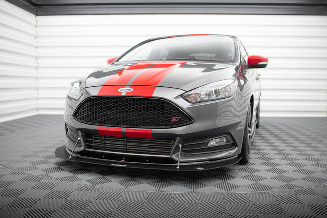 Maxton Hybrid Front Splitter V.1 Ford Focus St Mk3 Fl