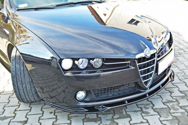 Maxton frontsplitter til Alfa Romeo 159 – blank sort – billede 1 af 5