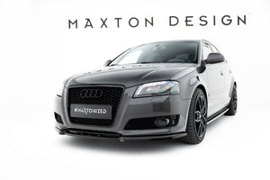 Maxton Front Splitter Audi A3 8P (Facelift Model) - Gloss Black