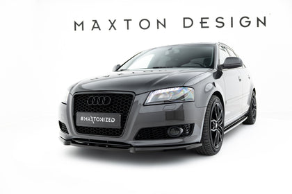 Maxton Front Splitter Audi A3 8P (Facelift Model) - Gloss Black
