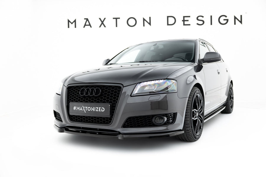 Maxton Front Splitter Audi A3 8P (Facelift Model) - Gloss Black