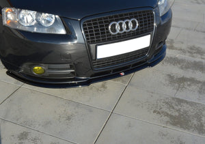 Maxton frontsplitter til Audi A3 8P S-Line – blank sort – billede 1 af 4
