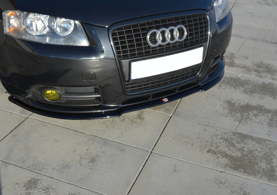 Maxton frontsplitter til Audi A3 8P S-Line – blank sort – billede 1 af 4