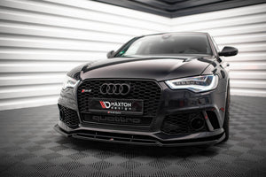 Maxton frontsplitter til Audi A6 RS6 Look C7 – blank sort – billede 1 af 5