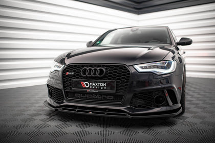 Maxton frontsplitter til Audi A6 RS6 Look C7 – blank sort – billede 1 af 5